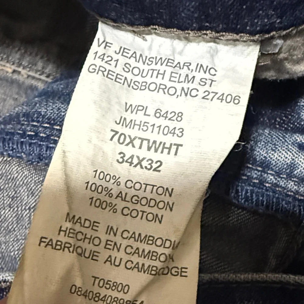 ✨Wrangler Men's Blue Cargo Denim Pants 34x32